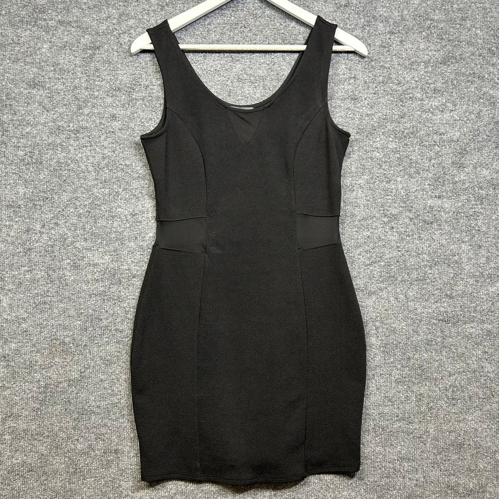 Soprano Bodycon Dress Women's Black Mesh Cutout Party Cocktail USA Made - L